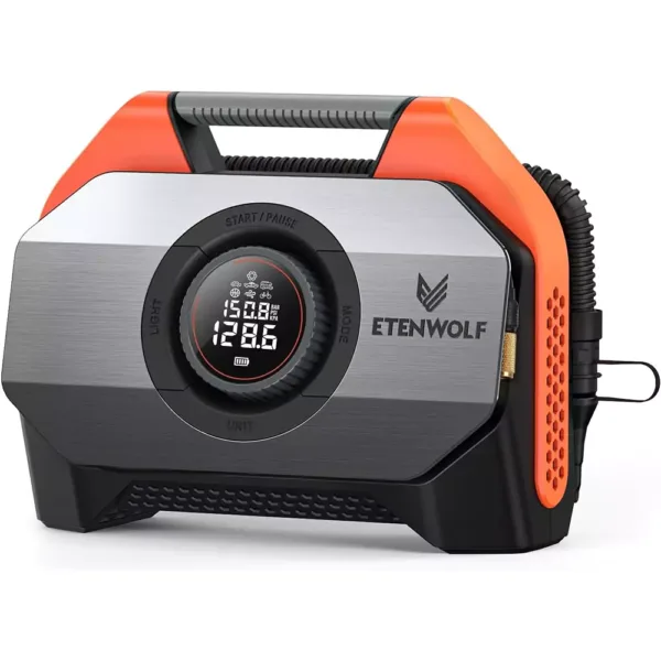 akumulatora gaisa kompresors pumpis etenwolf s6 19200 mah 1103 baru 160 psi 7 rezimi ar led apgaismojumu velosipedam automasinai motociklam bumbai 6716b438c4d12