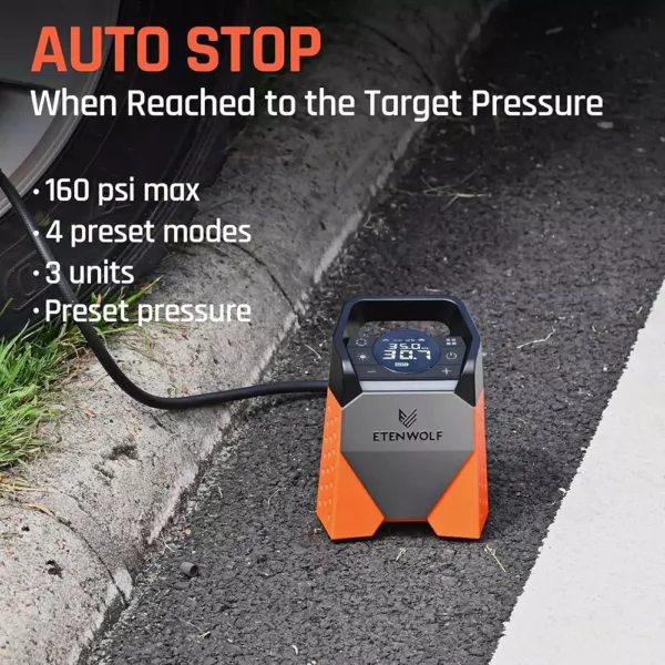 akumulatora gaisa kompresors pumpis etenwolf zephyr s3 7800 mah 1103 baru 160 psi 4 rezimi ar led apgaismojumu velosipedam automasinai motociklam bumbai4 6716b71fd2f35