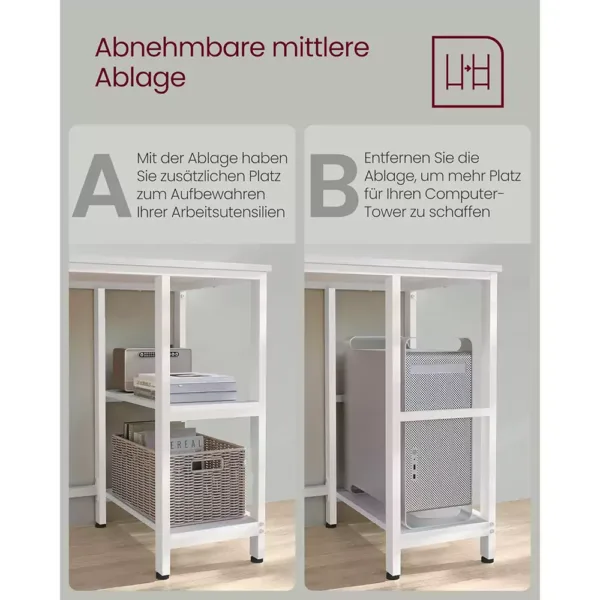 biroja galds rakstamgalds l formas vasagle lwd072w44 138 x 138 x 75cm g x p x a2 671ebc725475b