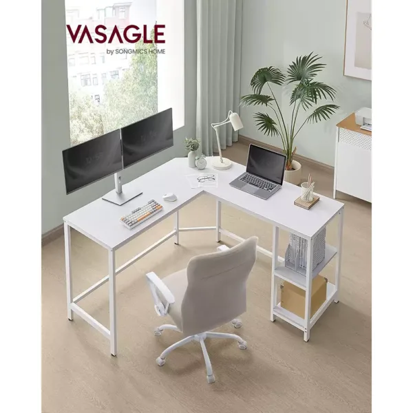 biroja galds rakstamgalds l formas vasagle lwd072w44 138 x 138 x 75cm g x p x a5 671ebc74cc9a9