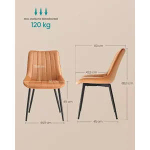 ergonomisks edamistabas kresls 2 gab songmics ldc090k01 karamelu bruns4 67228ae58c83e