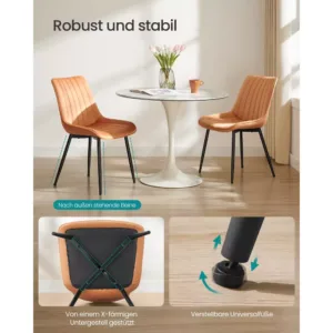 ergonomisks edamistabas kresls 2 gab songmics ldc090k01 karamelu bruns5 67228ae7412b7