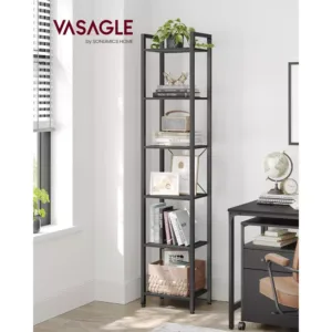 gramatplaukts vasagle lls101b56 6 plaukti 40 x 30 x 1875 cm melns1 67227860685a6