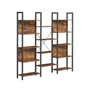 Grāmatplaukts Vasagle LLS107B01 14 plaukti Industrial Design 24 x 158 x 166 cm