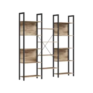Grāmatplaukts Vasagle LLS107K01 14 plaukti Industrial Design 24 x 158 x 166 cm
