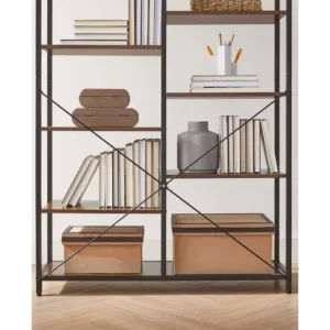 gramatplaukts vasagle lls155b01 9 plaukti 100 x 30 x 170 cm1 6722853bb975c