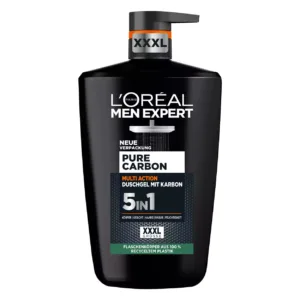 L'Oreal Men Expert XXXL 5-in-1 dušas želeja un šampūns Pure Carbon 1000 ml 1 L