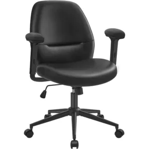 Biroja krēsls SONGMICS OBG035B01 Melna mākslīgā āda