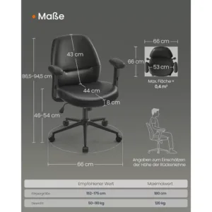 biroja kresls songmics obg035b01 melna maksliga ada2 67254eec39007
