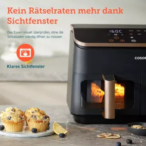 karsta gaisa friteris cosori dual zone hot air fryer 85 l 1750w caf r901 aeu zelta toni2 6742317ef1759