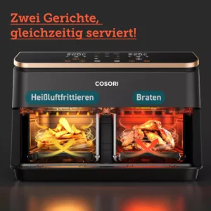karsta gaisa friteris cosori dual zone hot air fryer 85 l 1750w caf r901 aeu zelta toni3 6742317f87e1b