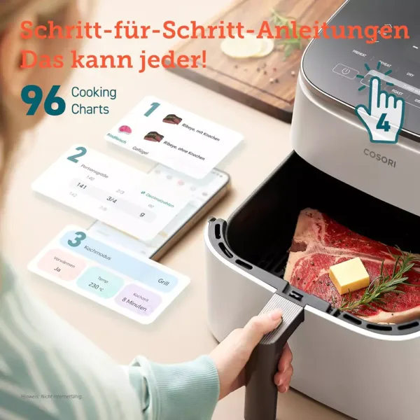 karsta gaisa friteris cosori turboblaze hot air fryer 6l 1725w caf dc601 keu balts2 67422efc6a397