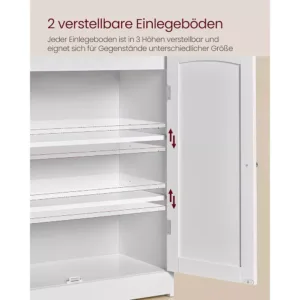 vannas istabas skapis ar 2 durvim un plauktiem vasagle bbc770w01 balts4 67253fd1bc2f6