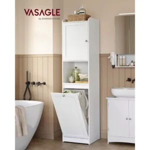 vannas istabas skapis ar velas grozu 40 x 40 x 170 cm vasagle bbc761w01 balts1 67253e8a9182e