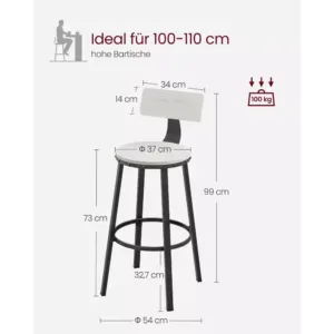 bara kresli vasagle lbc026b73v1 2 gab balts 73cm5 6755fd87ee020