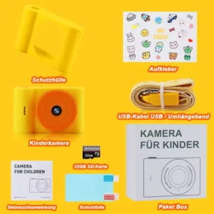 bernu digitala kamera fine life pro c5 48 mp 32 gb sd bsi cmos 3 inch touch screen dzeltena7 67698b09bf6ec