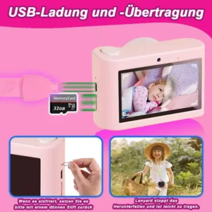 bernu digitala kamera fine life pro c5 48 mp 32 gb sd bsi cmos 3 inch touch screen roza2 676bfeed7cd3a