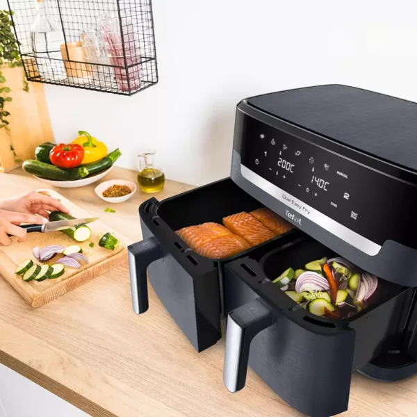 dubultais karsta gaisa friteris tefal ey942be0 dual easy fry 11 l 65 45l 2700 w3 6759fc65de152