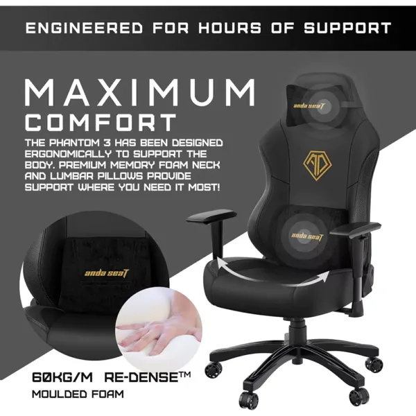 ergonomisks spelu datorkresls andaseat phantom 3 melns2 675222b7250fd