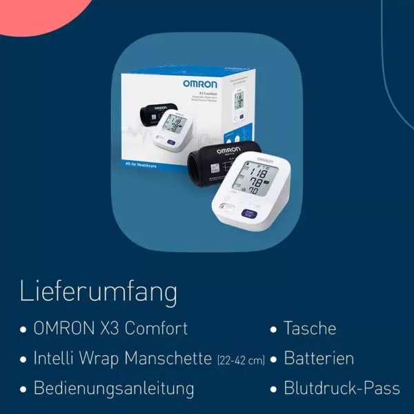 asinsspiediena meritajs omron x3 smart ar bluetooth un intelli wrap aproci2 678d41af5deee
