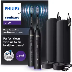 Elektriskās zobu birstes Philips Sonicare Series 7100 HX7429/03 Next-generation 2 gab. Melnas