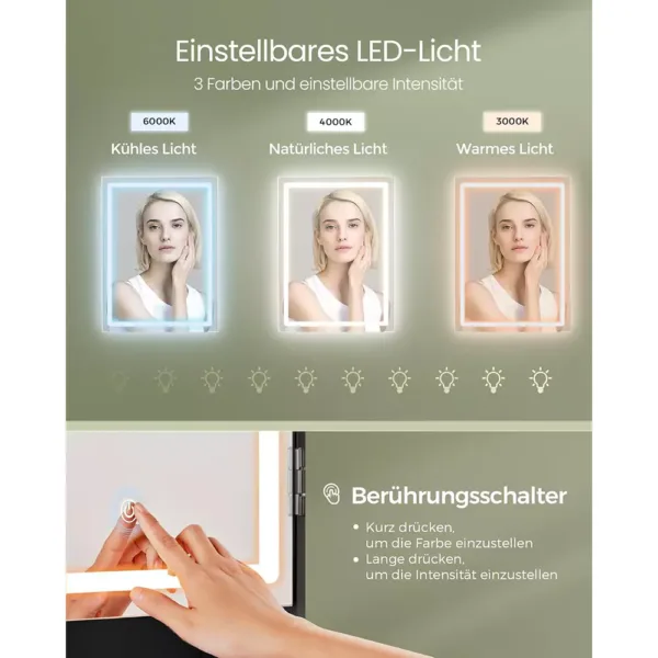 kosmetikas galds ar led apgaismojumu vasagle rdt123b01 melns1 678d2a9ad9acb