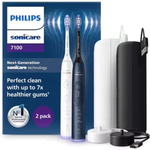 Elektriskās zobu birstes Philips Sonicare Series 7100 HX7429/01 Next-generation 2 gab. Balta un Tumši zila