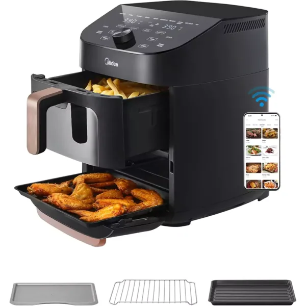 karsta gaisa friteris midea double stack hot air fryer 11 l 2400 w 67b4ead37f77f
