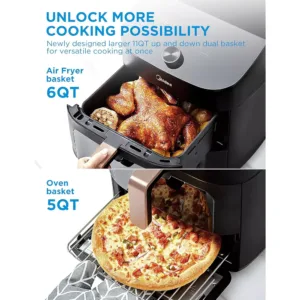 karsta gaisa friteris midea double stack hot air fryer 11 l 2400 w1 67b4ead3a1c31