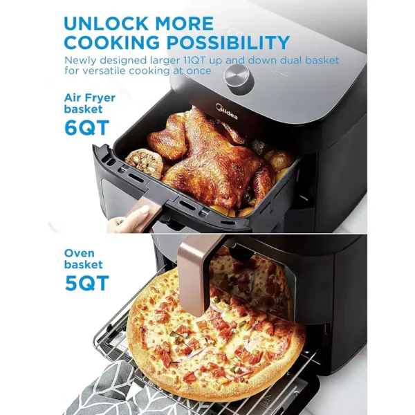 karsta gaisa friteris midea double stack hot air fryer 11 l 2400 w1 67b4ead3a1c31