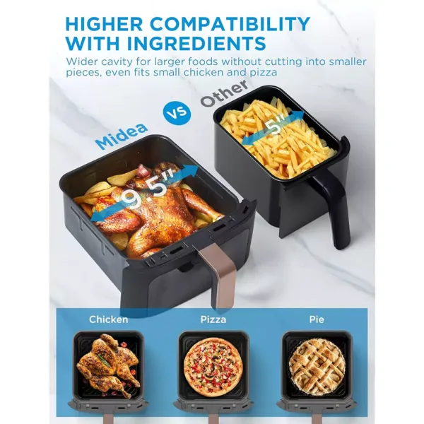 karsta gaisa friteris midea double stack hot air fryer 11 l 2400 w2 67b4ead54f7c6