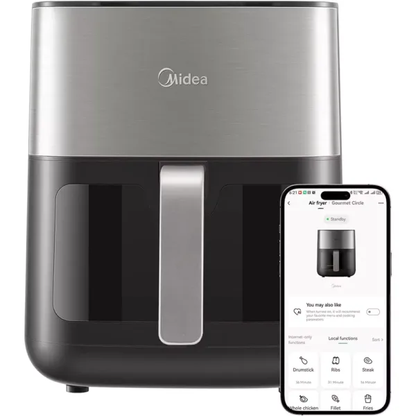 karsta gaisa friteris midea mad65f10bpk hot air fryer xl 62 l 2000 w 67b4e07270405