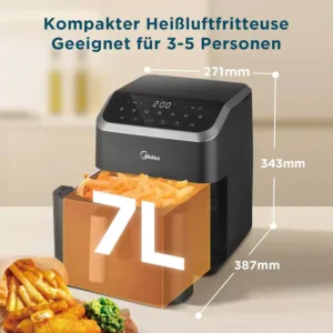 karsta gaisa friteris midea mad70f9apk hot air fryer 7 l 1800 w1 67b4e3a82a00b