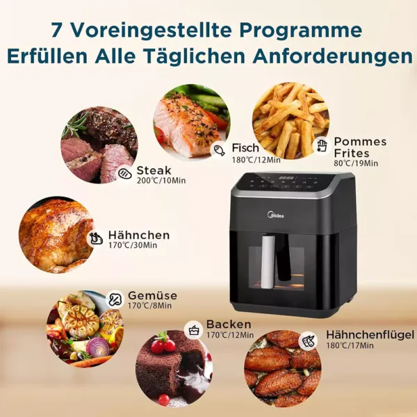 karsta gaisa friteris midea mad70f9apk hot air fryer 7 l 1800 w3 67b4e3aa23c86