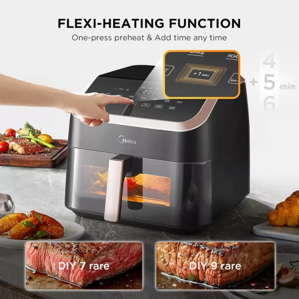 karsta gaisa friteris midea mad85f9bpk hot air fryer 9 l 2200 w2 67b4e57a5e2c4