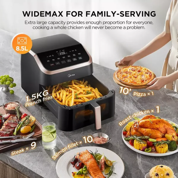 karsta gaisa friteris midea mad85f9bpk hot air fryer 9 l 2200 w3 67b4e57c6a701