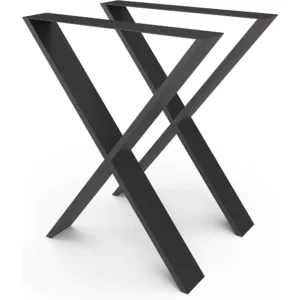Metāla kājas galdam 2 gab. X-Shape TKX3 600 x 720 mm / 60 x 72 cm tonis Melns