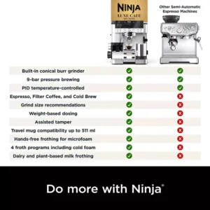 ninja luxe premier es601eu 3 in 1 kafijas automats ar dzirnavinam un putotaju prieks latte cappuccino cold brew espresso7 67d04289370a9