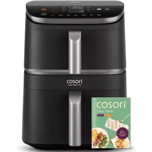 Karstā gaisa friteris COSORI Turbo blaze Tower Pro Hot Air Fryer 10.8 L (6.5 L un 4.3 L) 2630 W