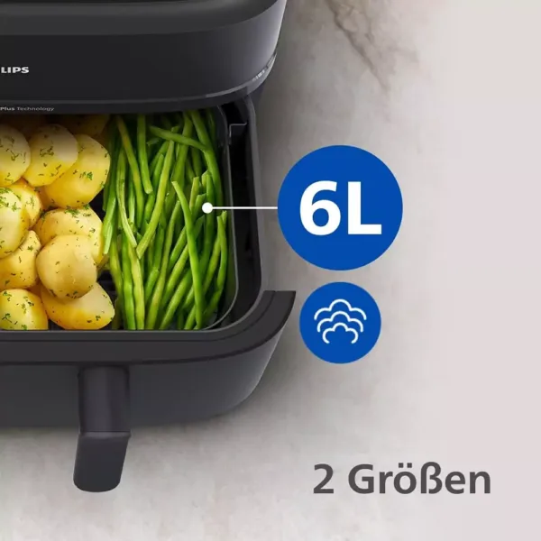 karsta gaisa friteris philips na550 00 rapidair plus steam airfryer 5000 series dual basket 9 l 6l3l 2750 w3 67f1a80f90a1c