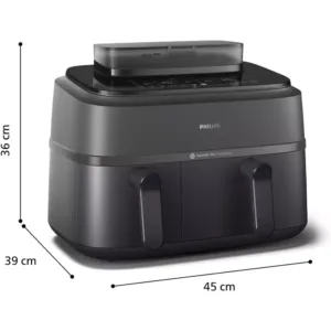 karsta gaisa friteris philips na550 00 rapidair plus steam airfryer 5000 series dual basket 9 l 6l3l 2750 w6 67f1a8136738c