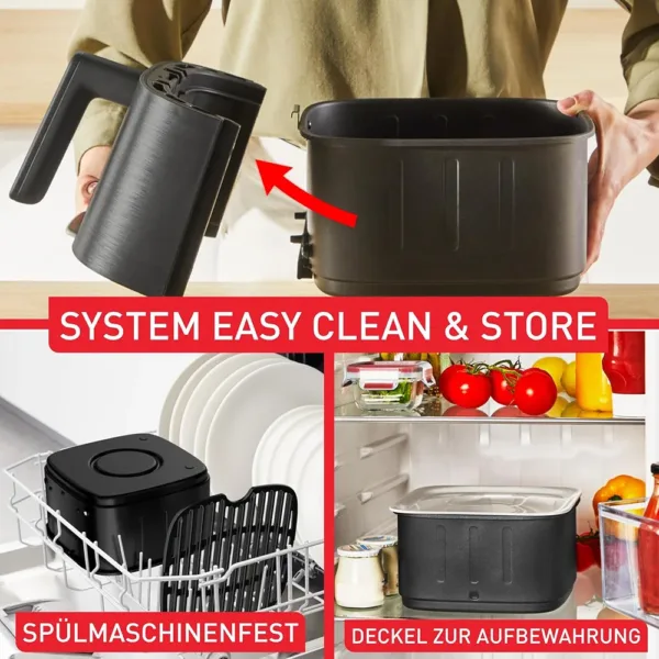 Karsta gaisa friteris Tefal Easy Fry Silence EY5528E0 Hot Air Fryer 5 L 1670 W4