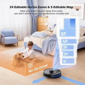 Robots puteklu sucejs ar mazgasanu Lubluelu SL68 4500Pa 150min 14V 54dB6