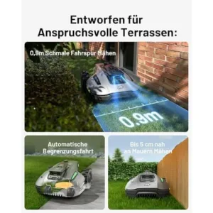 Robots zales plavejs MAMMOTION YUKA Mini 700 NetRTKVision uztversanas zona 700 m² maks. 1100 m² ar 4G moduli4