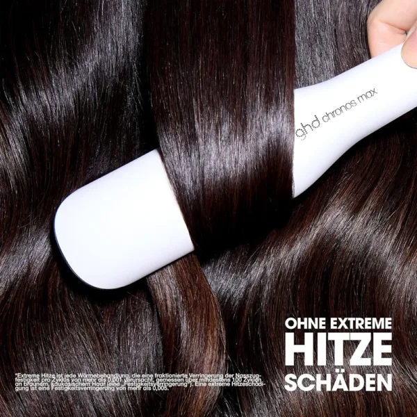 ghd Chronos Max Taisnotajs ar platam plaksnem Balts2
