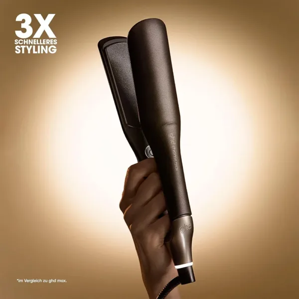 ghd Chronos Max Taisnotajs ar platam plaksnem Melns1