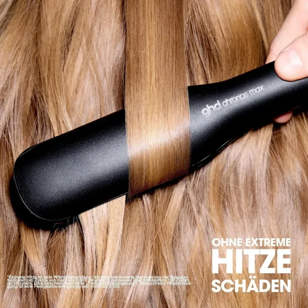ghd Chronos Max Taisnotajs ar platam plaksnem Melns2