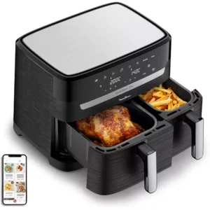 Karstā gaisa friteris Moulinex YY5545FB Dual Easy Fry Double Air Fryer 8.3 L (5.2+3.1) 2450 W