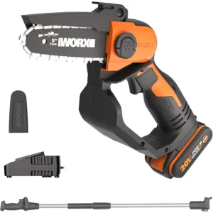Akumulatora mini motorzāģis WORX PowerShare 18 V (Max 20 V) WG324E.1, 12 cm, 1 x 2Ah