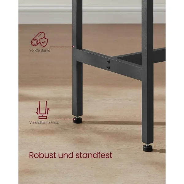 Bara galds Vasagle Industrial 140 x 40 x 90 cm LBT140B73 Balts Melns6